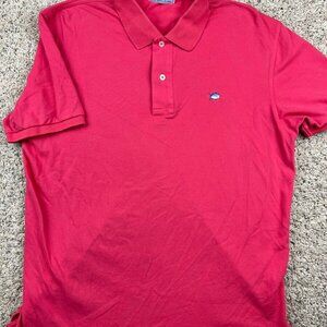 Southern Tide THE SKIPJACK Short Sleeve Polo Shirt Men's Large Pinkish Red